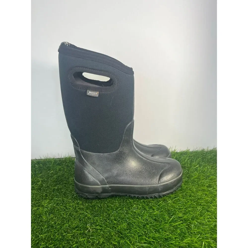 Bogs Classic High Waterproof Kids Rain Winter Boots Black Size 13 US